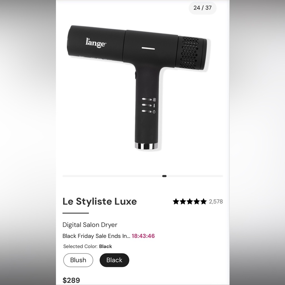 L’ANGE Le Styliste Luxury Salon Dryer – Black – NEW IN SEALED BOX - Picture 2 of 13